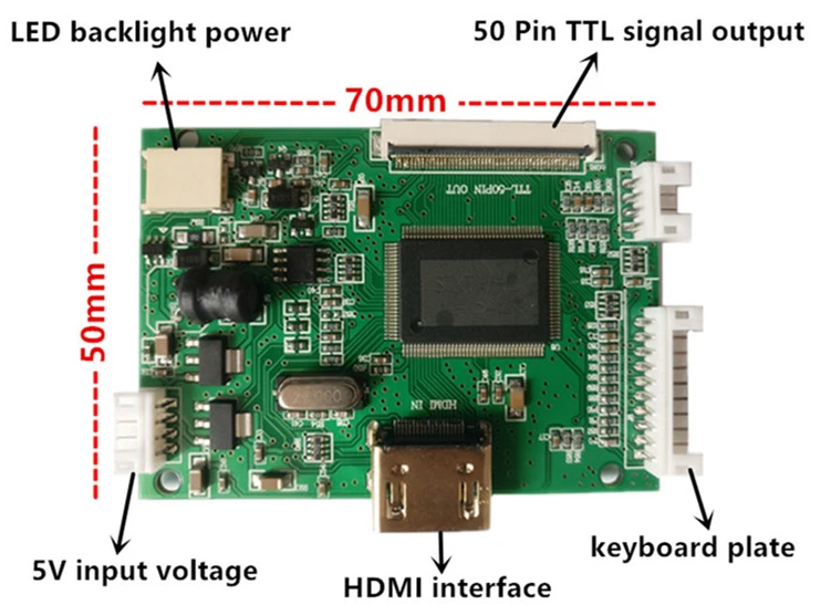 7 дюймов для Raspberry Pi банан/оранжевый мини-компьютер ЖК-дисплей Экран Дисплей