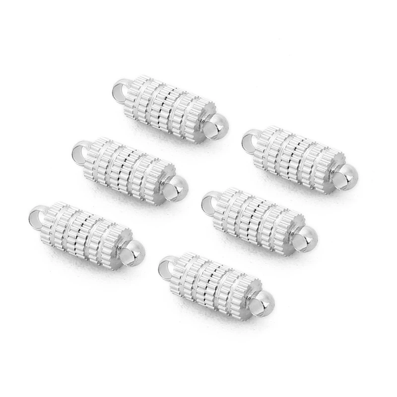 

5Pcs/Lot White K Copper Gear Magnet Clasps Connector Clasps For Diy Making Findings 5X15mm