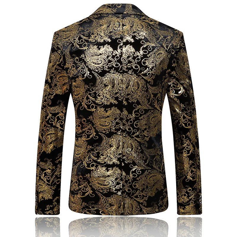 

Hot New Style Men's Printed Suit Jacket High Quality Slim Fit Suit Jacket Party Nightclub Host Banquet Dress Fashion Male M-5XL