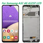 100% Оригинальный AMOLED дисплей с рамкой для Samsung Galaxy A32 4G A325F SM-A325MDS сенсорный экран дигитайзер в сборе