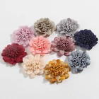 Миниатюрные тканевые искусственные кружевные цветы 120 см 4,2 дюйма для девочек, аксессуары для волос, шифоновые цветы, Бутик для невесты, повязка на голову, 1,7 шт.