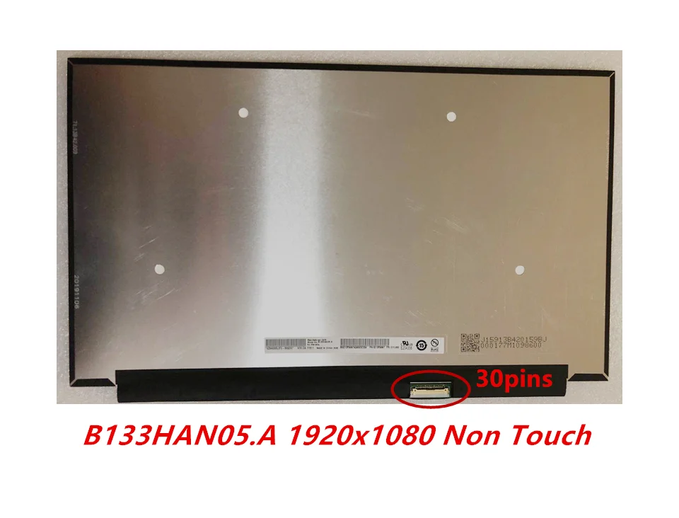 

13.3'' FHD LCD Screen Display IPS Panel Matrix for Lenovo ThinkPad X390 (20Q0 20Q1 20SC 20SD) B133HAN05.A 1920x1080 Non Touch