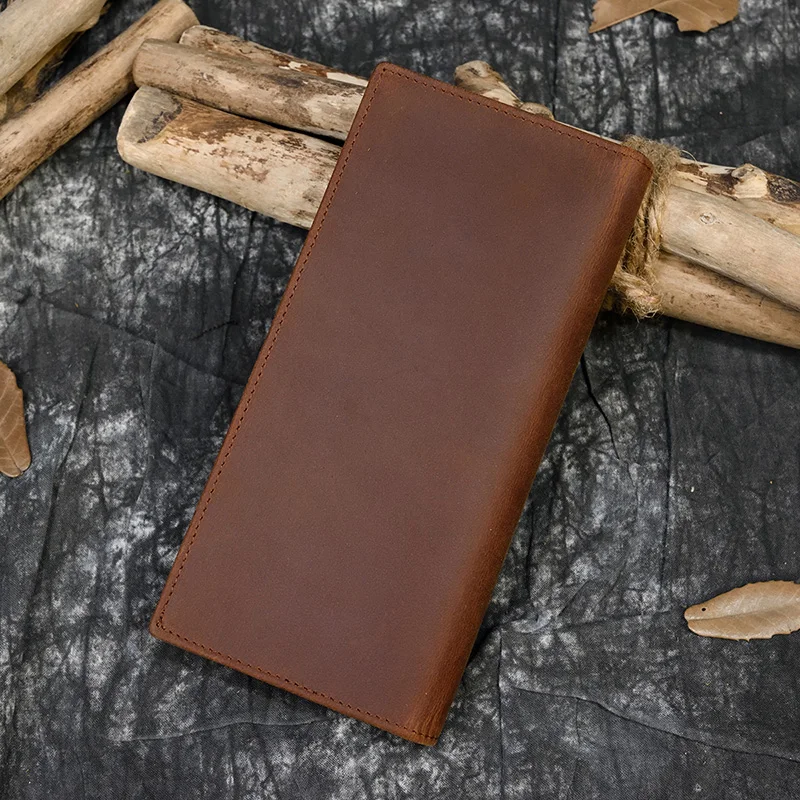 Модный винтажный удлиненный кошелек с внутренним отделением на молнии для