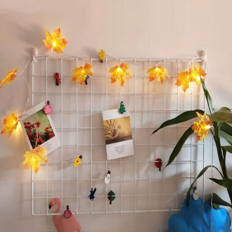 Светодиодный светильник с кленовыми листьями 1 5 м 10 светодиодный гирлянда на