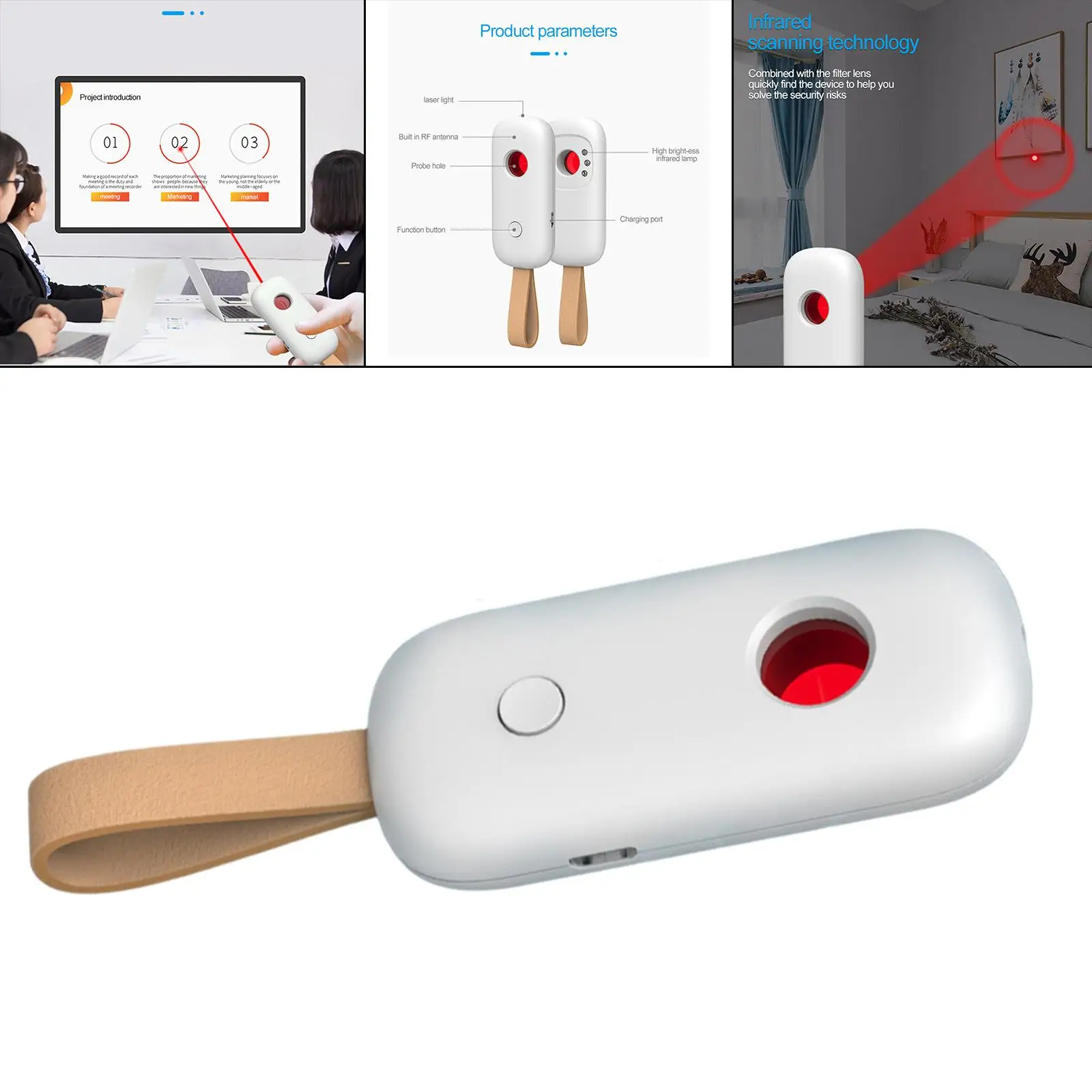 Bug Detectors Full-Range Portable Wireless RF Signal Scanner Eavedropping Device Finder for GSM GPS Tracker | Безопасность и