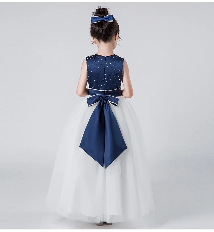 Женское вечернее платье без рукавов синее шелковое из тюля для вечеринки