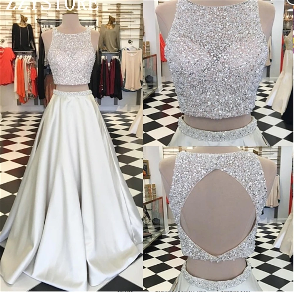 Роскошное платье Quinceanera с кристаллами бальное из 2 частей оборками Тюлевое для