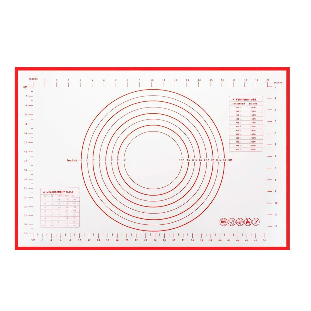 

Silicone Pastry Mat Non Stick Baking Mat Fondant Mat Dough Rolling Mat