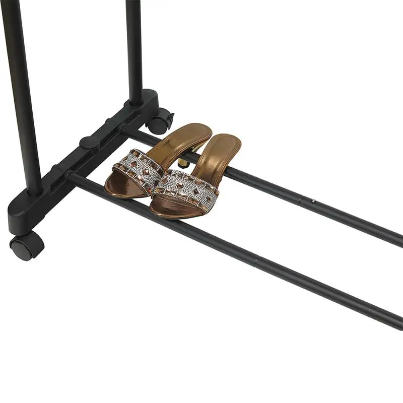 

Floor Drying Rack Double Pole Balcony Folding Stainless Steel Home Furniture Indoor Clothes Hanger Retractable Coat Rack HWC