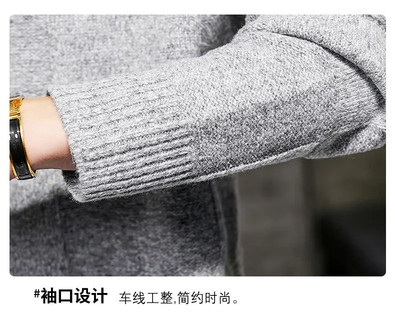 

Men's Sweater Coat 2021 Autumn And Winter New Students Handsome Joker Turtle Neck Sweater Men's Autumn clothes Mens Clothing