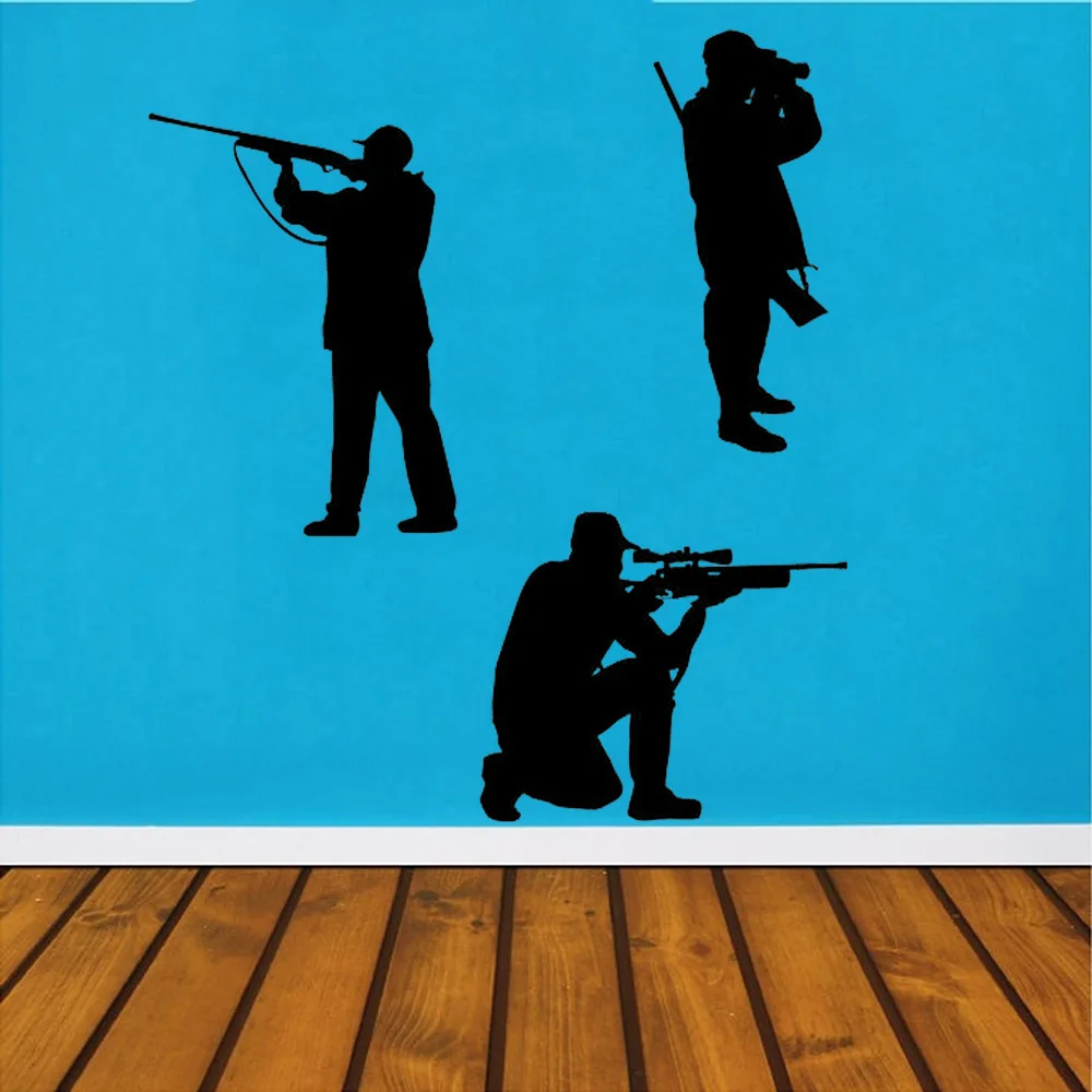Настенные виниловые наклейки Hunter C510 Набор наклеек на стену для спорта охоты