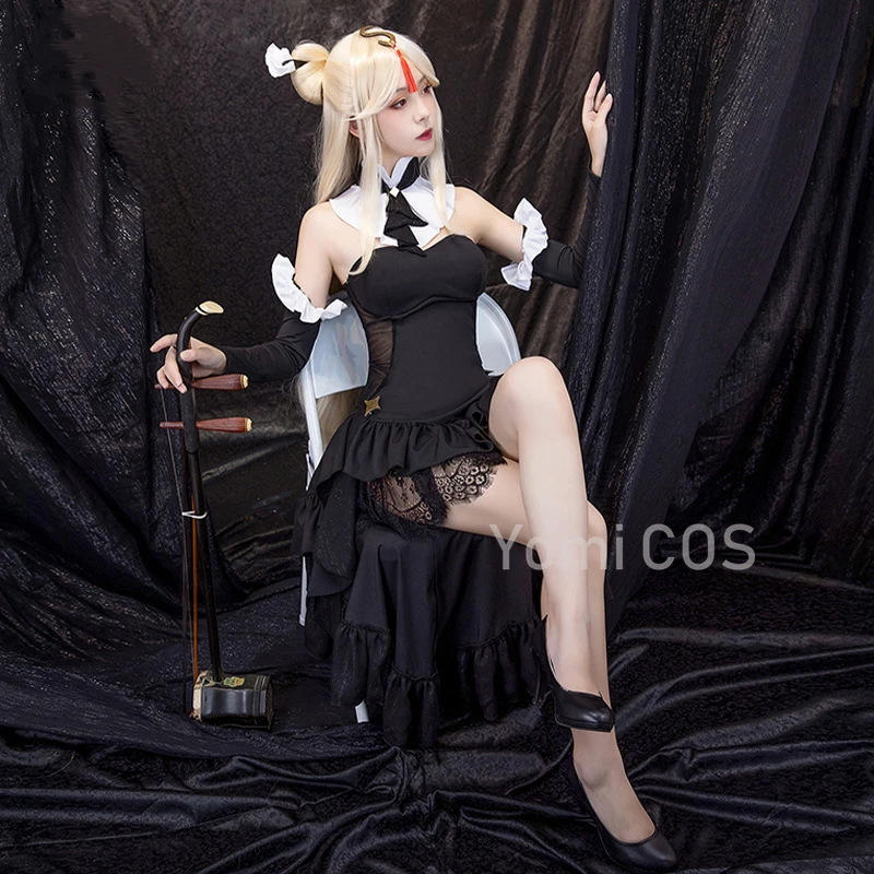 

Game Genshin Impact NINGGUANG Cosplay Costume Fancy Concert NING GUANG Lovely Dress Halloween Party Christmas Uniform Outfit