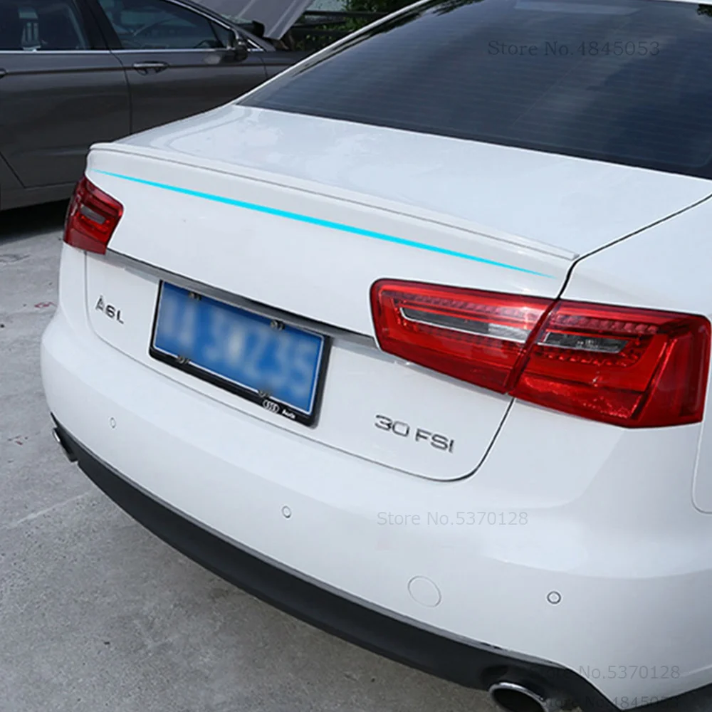 Для Audi A6 C7 черный спойлер 2011 2012 2013 высокое качество, поступления г. ABS пластмассовый задний багажник крыла спойлер автомобиля аксессуары