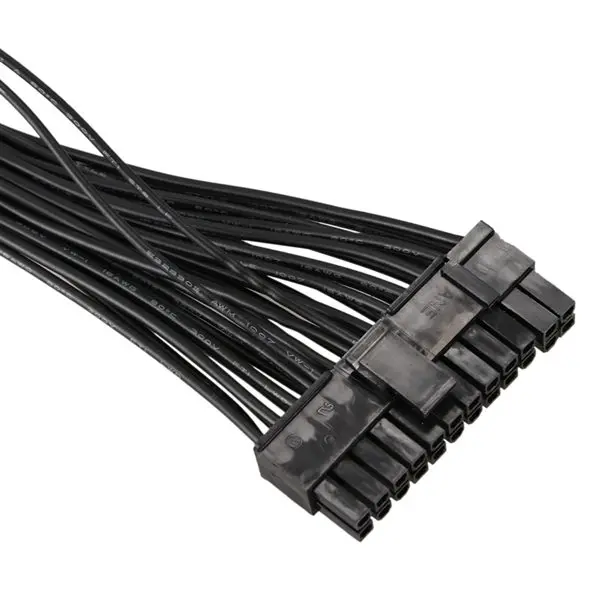 Блок питания ATX горно-30cm 24 Pin двойной PSU Питание мм удлиняющий кабель для