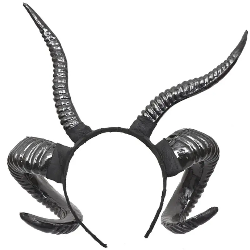 Готический панк женский антилоп овчина Рог головная повязка лес животное