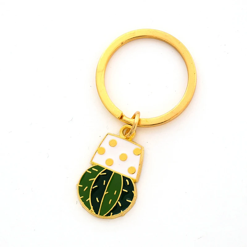 

Fashion Cactus Keychains Women Succulent Potted succulent plants shaped Keychain Bag Car Key chains best Gift for friends