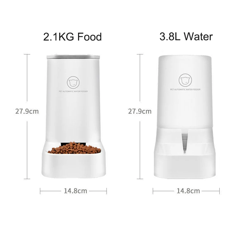 3 8l large capacity pet dog cat automatic feeder detachable bowl water dispenser food feeding device for cat dog pet supplies free global shipping