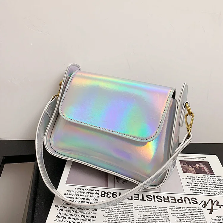

Fashion Laser Shoulder Bag for Women Designer Purse Handbags PU Leather Ladies Flap Top Handle Bags Female Underarm Bag Bolsos
