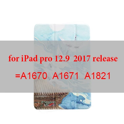 Магнитный флип-чехол с рисунком крана для iPad pro 11 10,5 12,9 9,7 планшет умный защитный чехол для iPad 9,7 Mini 1 2 3 4 5 - Цвет: for pro 2017