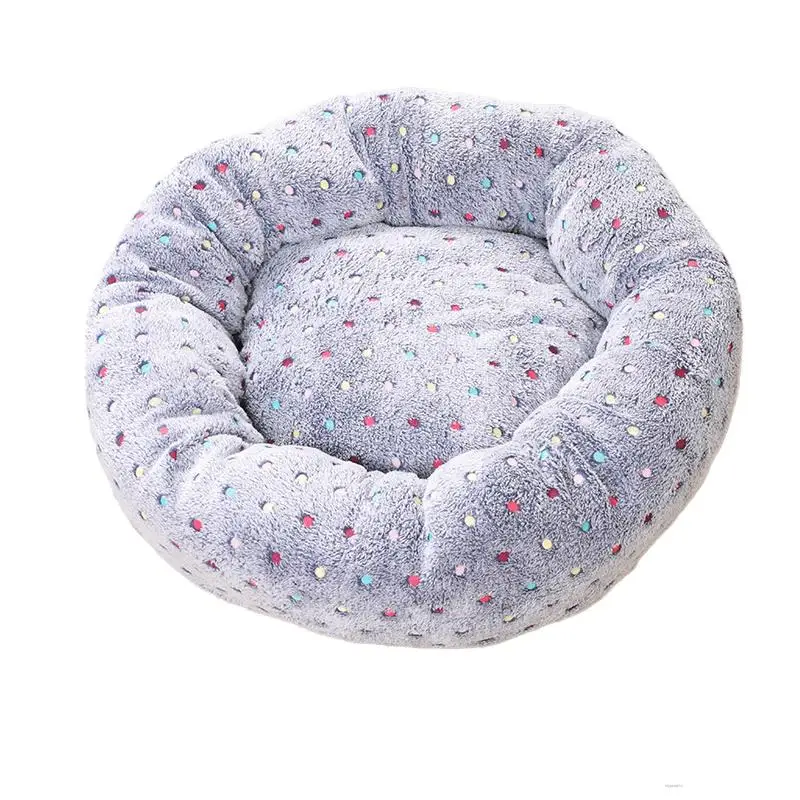 

Autumn Winter Dog House Cattery Creative Comfortable Plush Warm-keeping Round Pet House Mat Bed