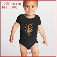 2020 fashion yokai pizza printed baby bodysuits summer children pure cotton jumpsuit toddler infant underwear sleepwear newborn