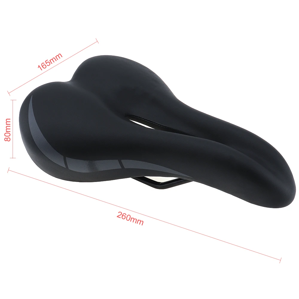 Очень мягкое MTB седло для дорожного велосипеда гелевое кожаное стеганое сиденье