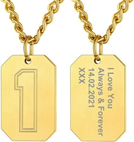 goldchic number tag necklacecustomize unisex stainless steel soccerfootballbasketballbaseball numberathlete sports fan gift