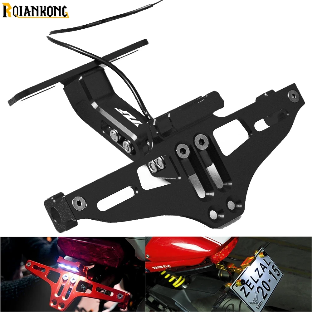 

Motorcycle Adjustable Bracket Licence Plate Holder Frame Number Plate For Yamaha YZF R1 R3 R15 R25 R125 2005-2014 2013 2012 2011