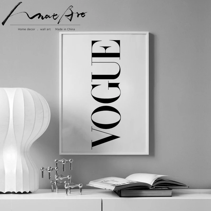 Модный рекламный постер vogue letter и печать на холсте настенное искусство