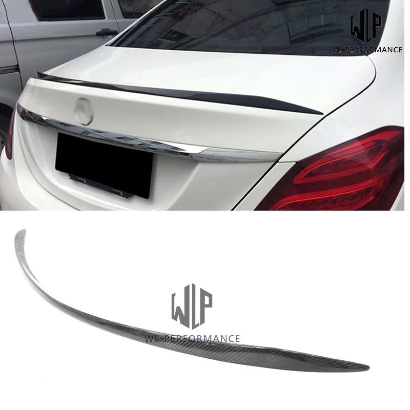 Высококачественный задний спойлер W205 из углеродного волокна автомобильный