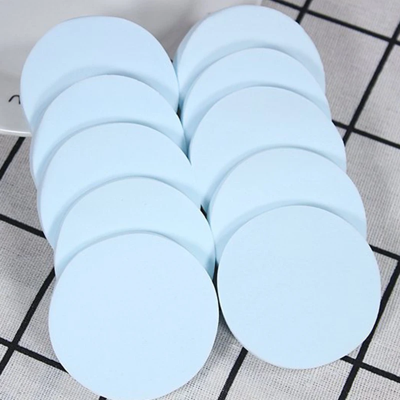 10 шт. Профессиональная круглая форма пудра для лица спонж портативная Мягкая