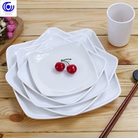 creative plastic square plates dish ceramic trays plate for food serving decorations dinner tableware white tray