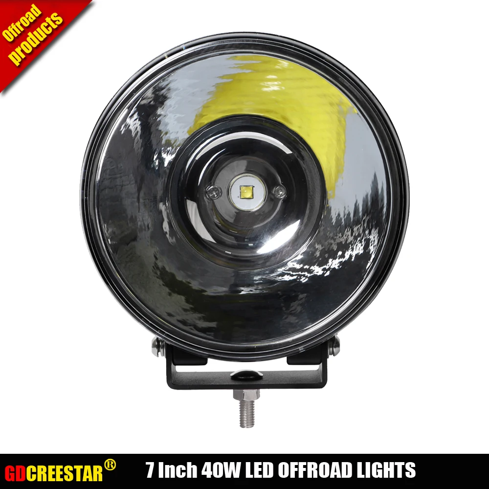 7 дюймовые светодиодные фары 35 Вт круглые черные дальнего света для 4x4