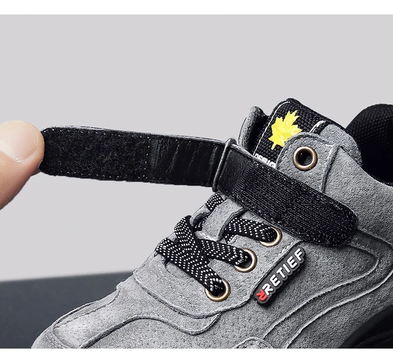 High quality leather outdoor sports boys shoes comfortable Velcro casual shoes