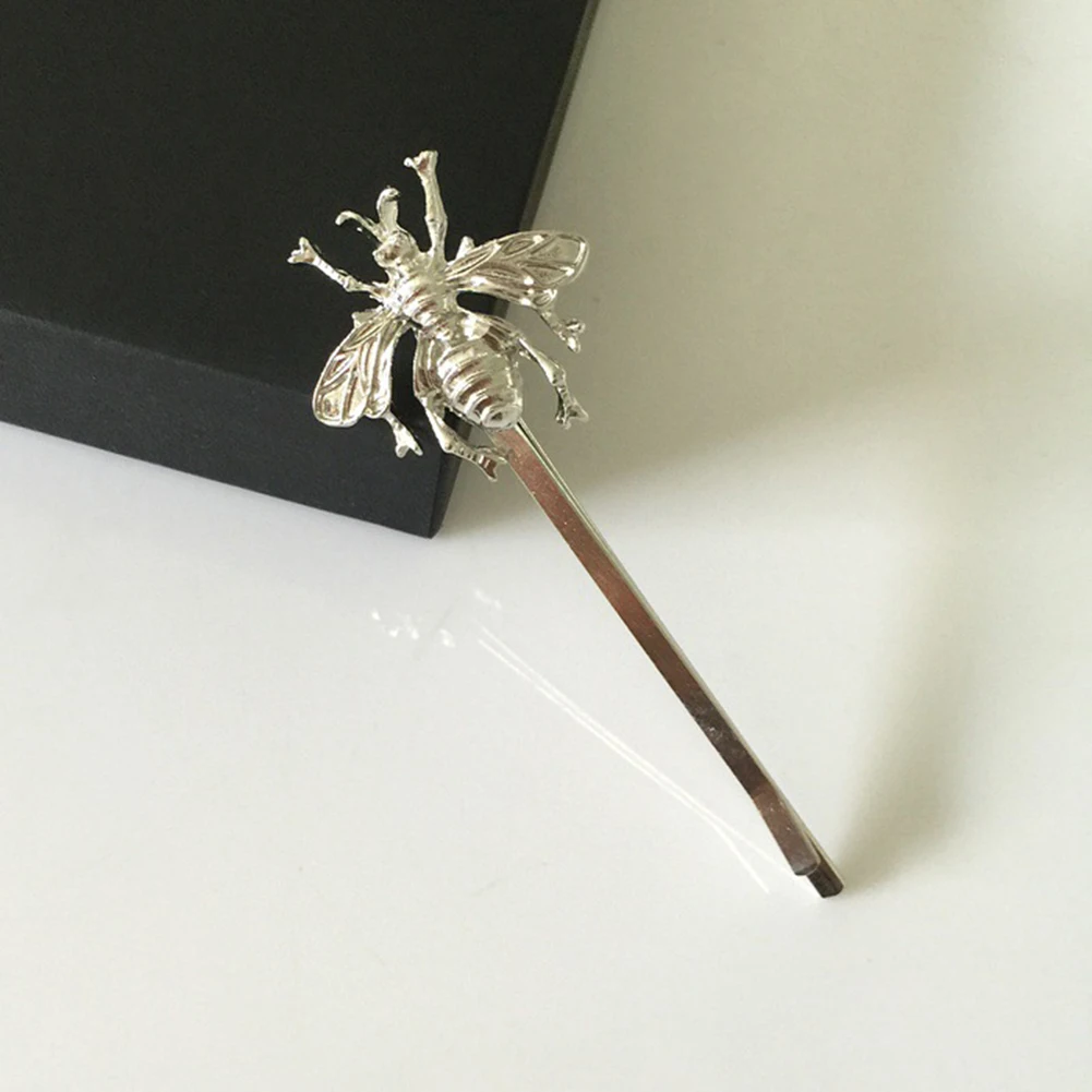 

1Pcs Kawaii Hairpin Mini Bee Hair Clip Gold Silver Hairwear Hairpin Barrette Metal Headdress Accessories Beauty Styling Tools