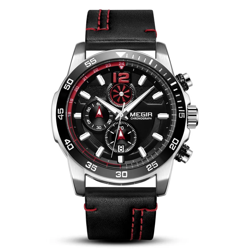 

2021 New Fashion Men's Quartz Watch Leather Belt Top Brand Luxury Waterproof Sports Men's Wristwatches Relogio Masculino