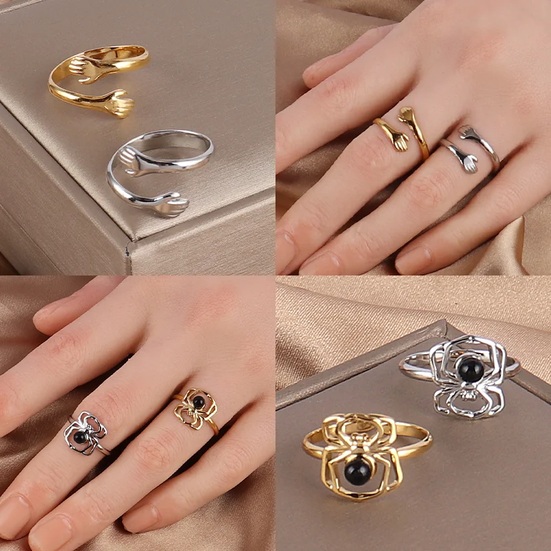 Кольцо из нержавеющей стали в стиле панк змея для мужчин и женщин мужское