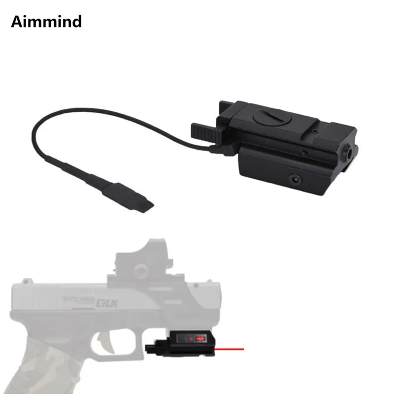 

1mw Mini Red Laser Sight 20mm Rail Pistol Weaver Picatinny Rifle Scope Tactical Compact Laser Designator Airsoft Gun for Hunting