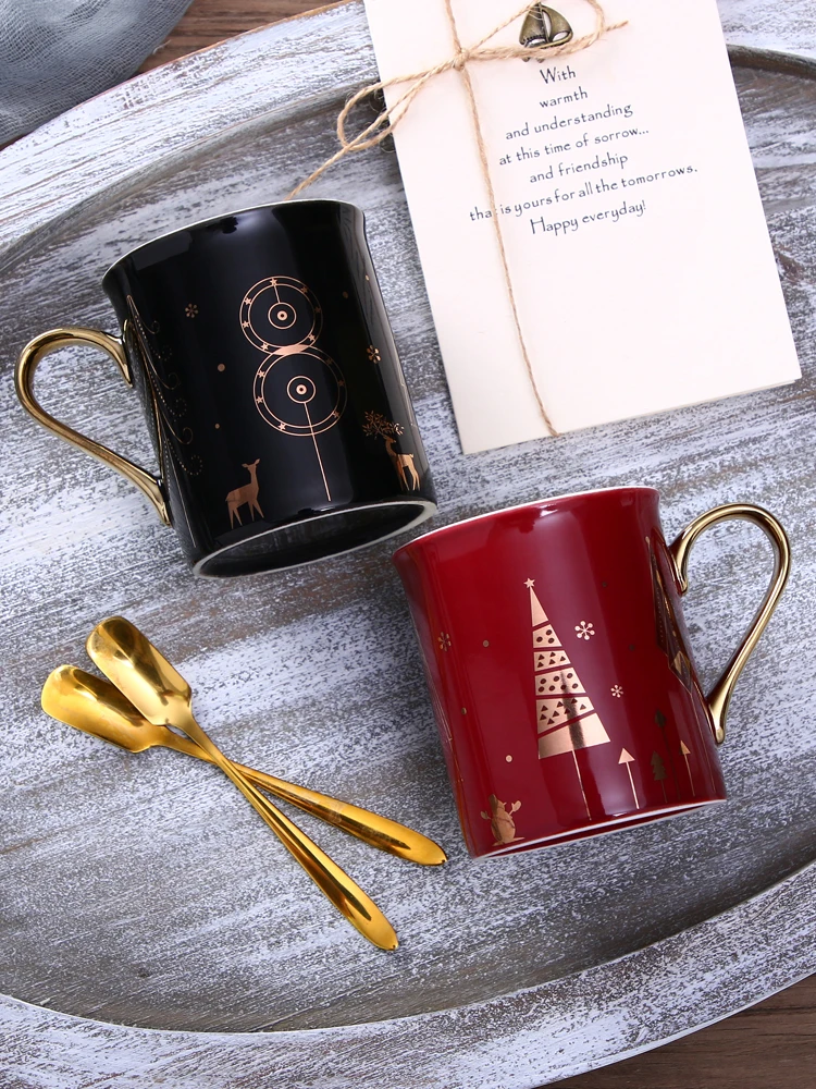 Набор керамических чашек фарфоровая тема созвездий Рождественская кружка LuckyMerry