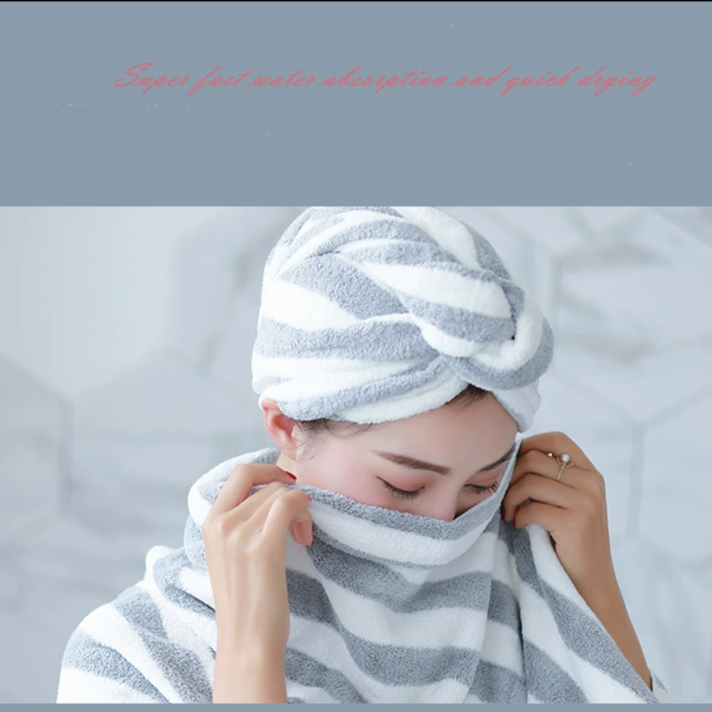 hair cap accessories wash shower clothes turban bath hat caps for woman bonnet microfiber | Дом и сад