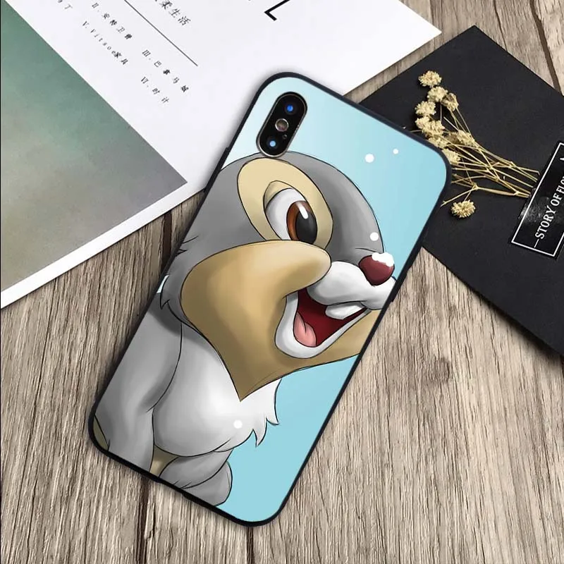 Bambi Thumper чехол мягкий силиконовый черный ТПУ Телефон чехол для iPhone 6 6plus 7 8 plus 5 5S SE X XR XS Max - Цвет: H19071106-09.jpg