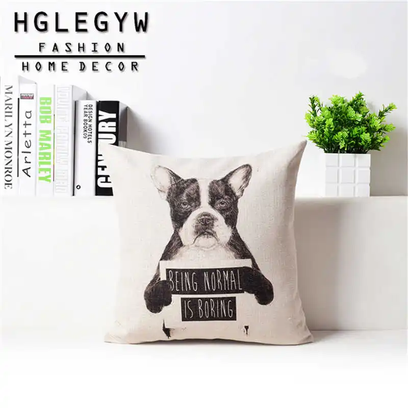 Забавная маска панда собака рисунок наволочка из хлопка и льна наволочки с