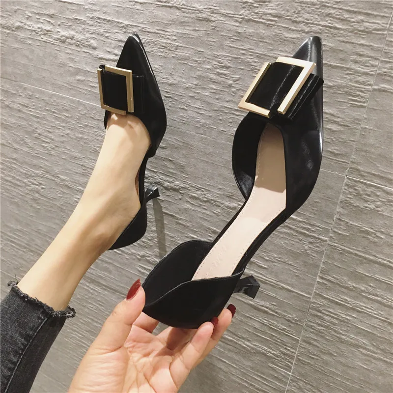 Женские туфли 2020 модные лаконичные привлекательные официальные однотонные