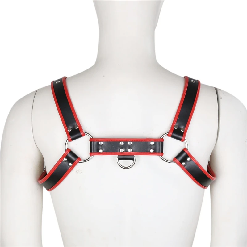 Кожаные ремни для фетиша сексуальные мужские регулируемый бондаж клетка