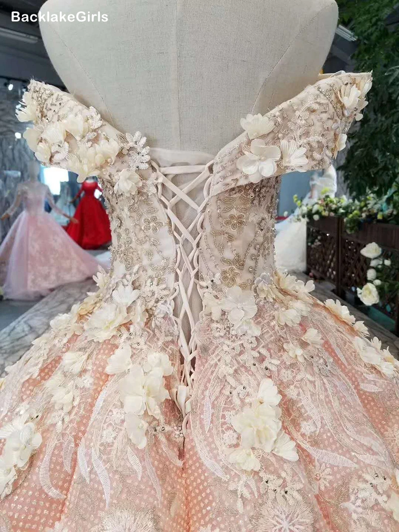 Платье для выпускного вечера девочек милое бальное платье с открытыми плечами