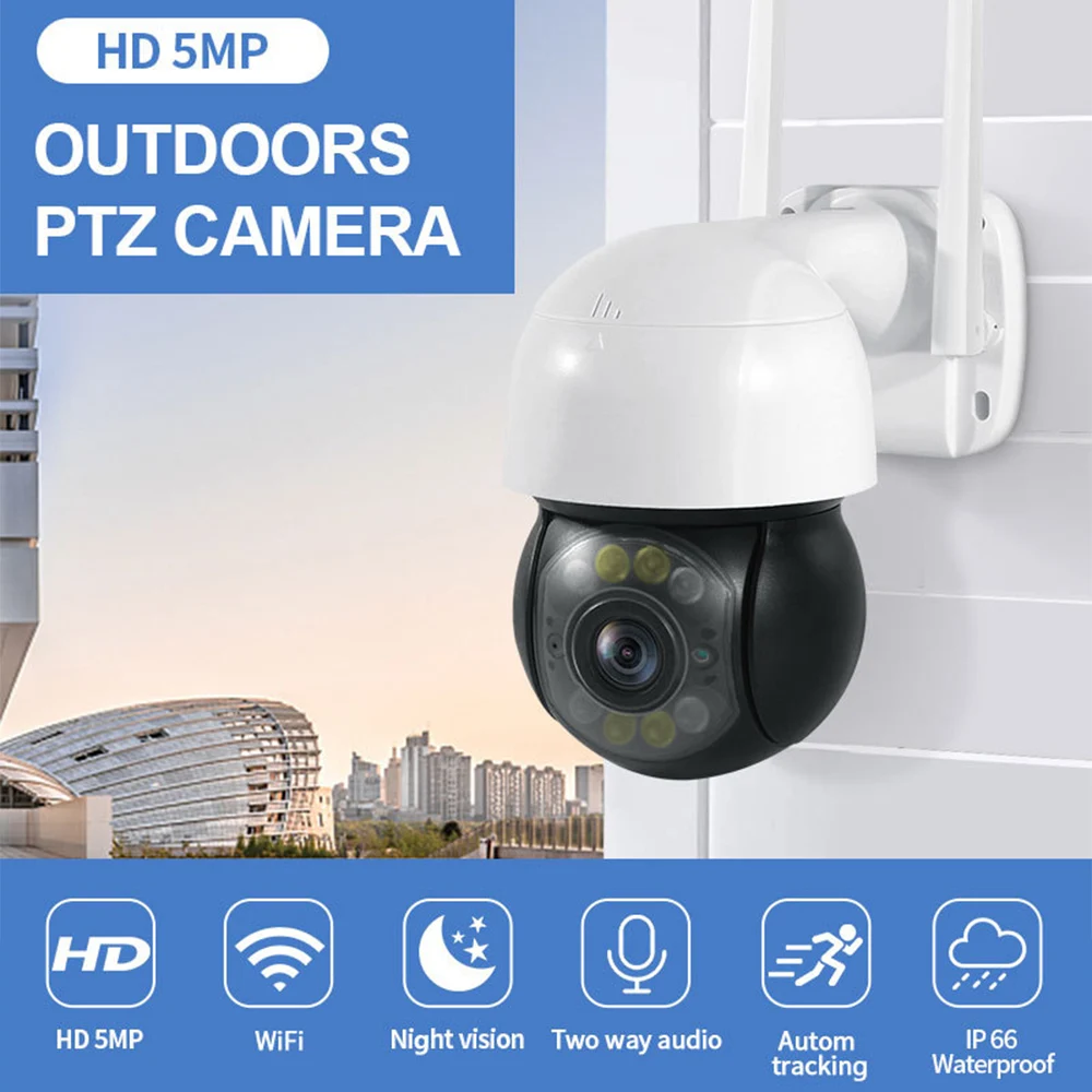 

Беспроводная камера Wi-Fi датчик движения PTZ Водонепроницаемая камера ночного видения двухсторонняя аудио веб-камера с поддержкой облачного ...