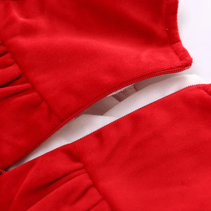 Женское кружевное платье с вышивкой Famuka красное бархатное принцессы для девочек