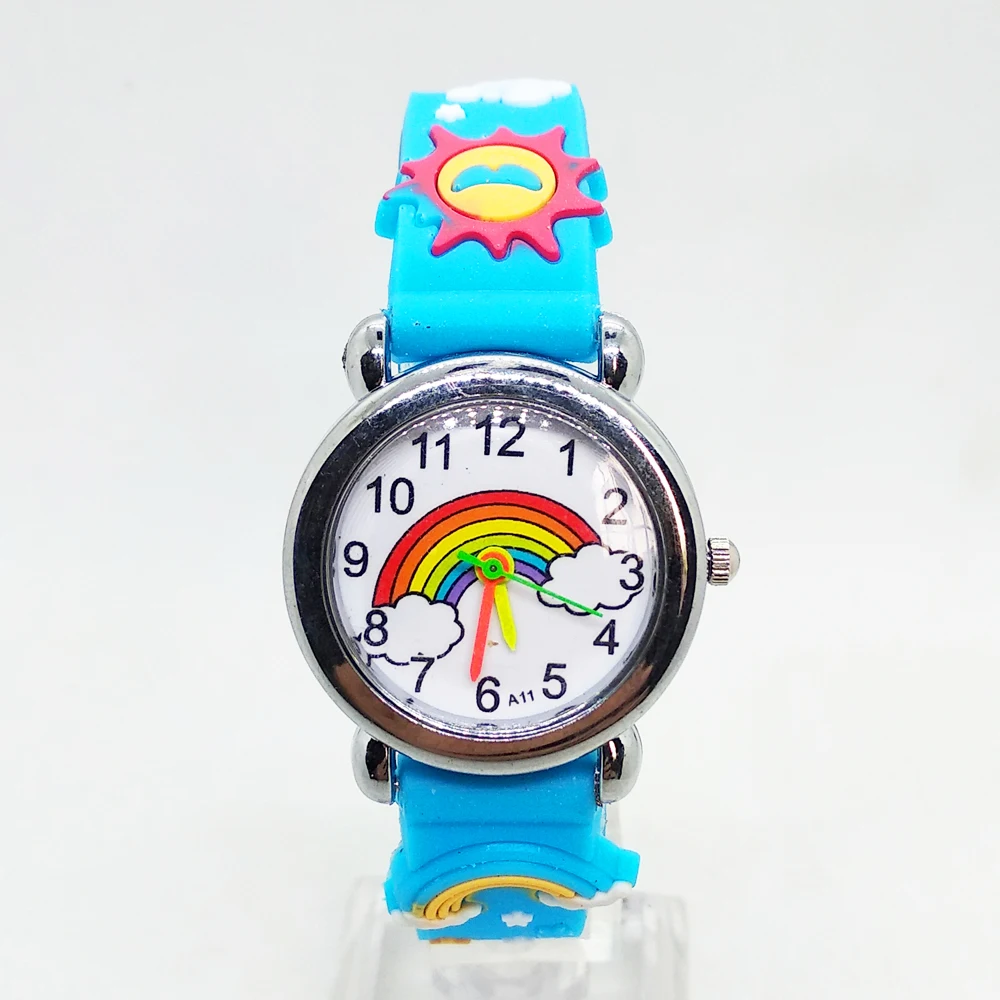 Цветные радужные детские часы для мальчиков и девочек кварцевые электронные