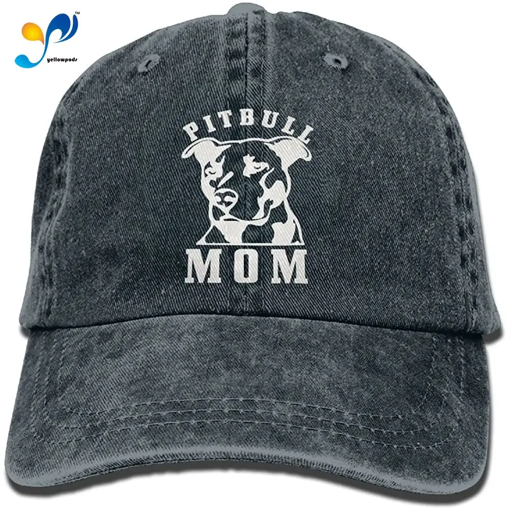 

Kamaple Proud Pitbull Mom Hipster Unisex Denim Jeans Adjustable Baseball Hat Hip-Hop Cap for Women