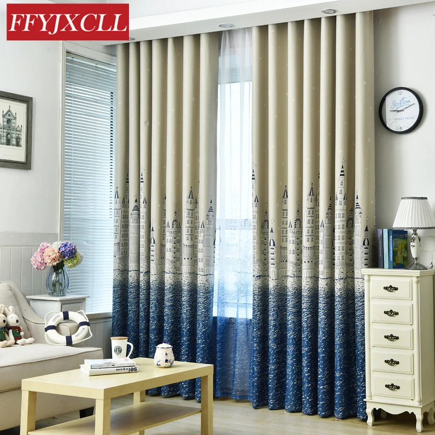 Светонепроницаемые занавески для гостиной детской спальни Мультяшные детские